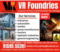 VR Foundries, Grey and SG (Ductile) iron castings