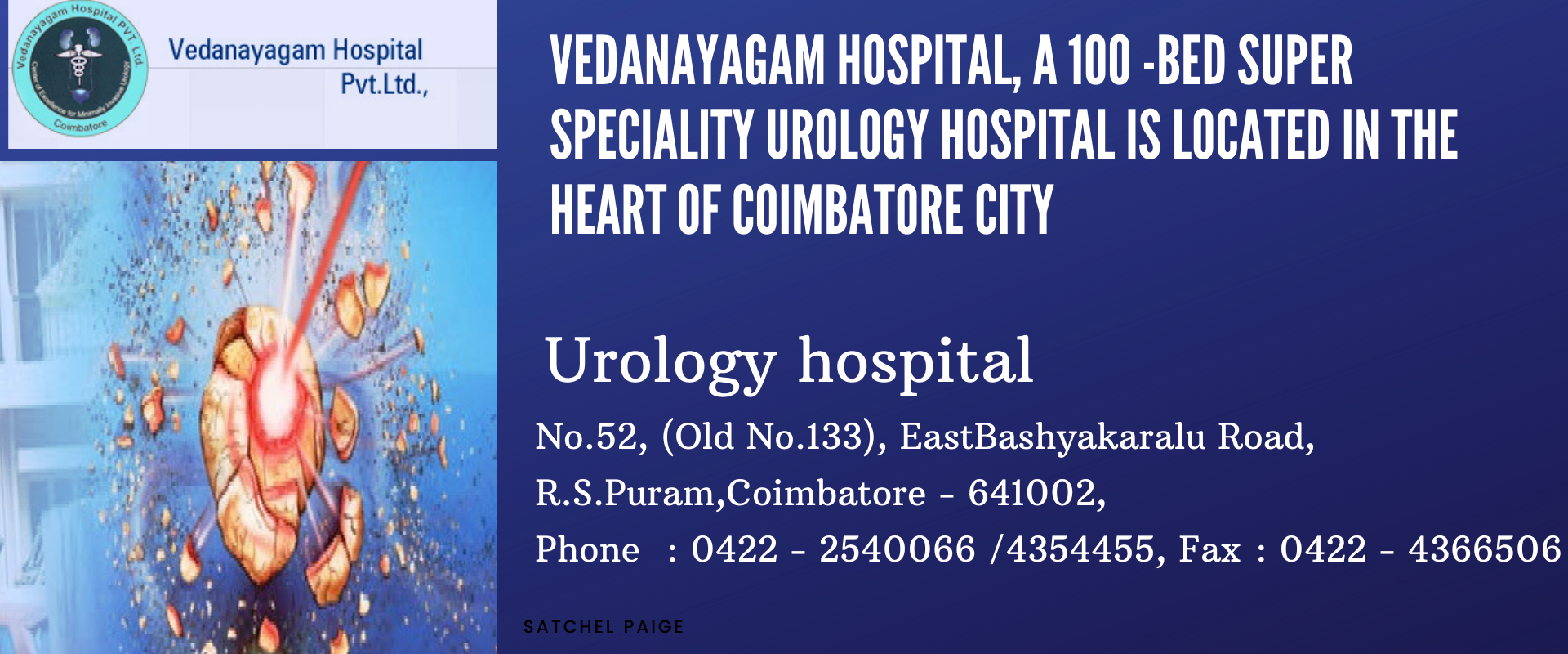 Vedanayagam hospital super speciality Urology hospital 